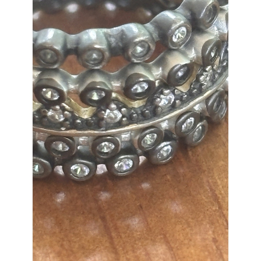 Freida Rothman Five Sterling Silver Stacking Rings Sizes 6-7 - Picture 5 of 16